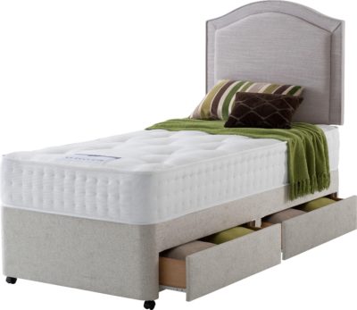 Rest Assured - Irvine 1400 Pocket Ortho Single 2 Drawer - Divan Bed